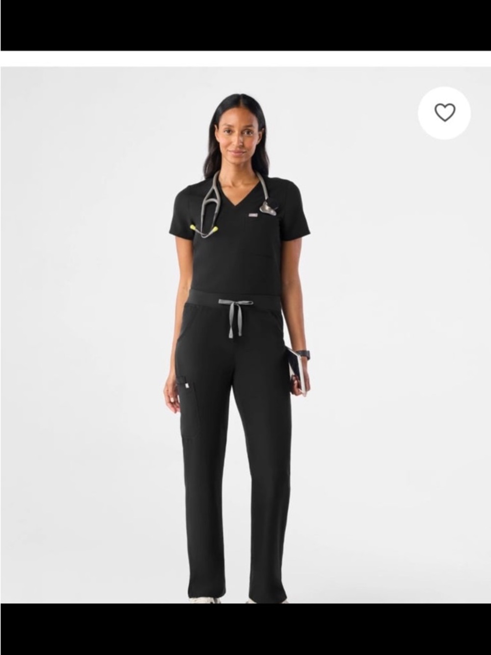 FIGS Black Kade Cargo Scrub Pants | Women’s XL Petite | Straight Leg